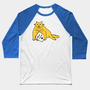Yellow Cat says Bee Mine on Valentines Day Baseball T-Shirt
